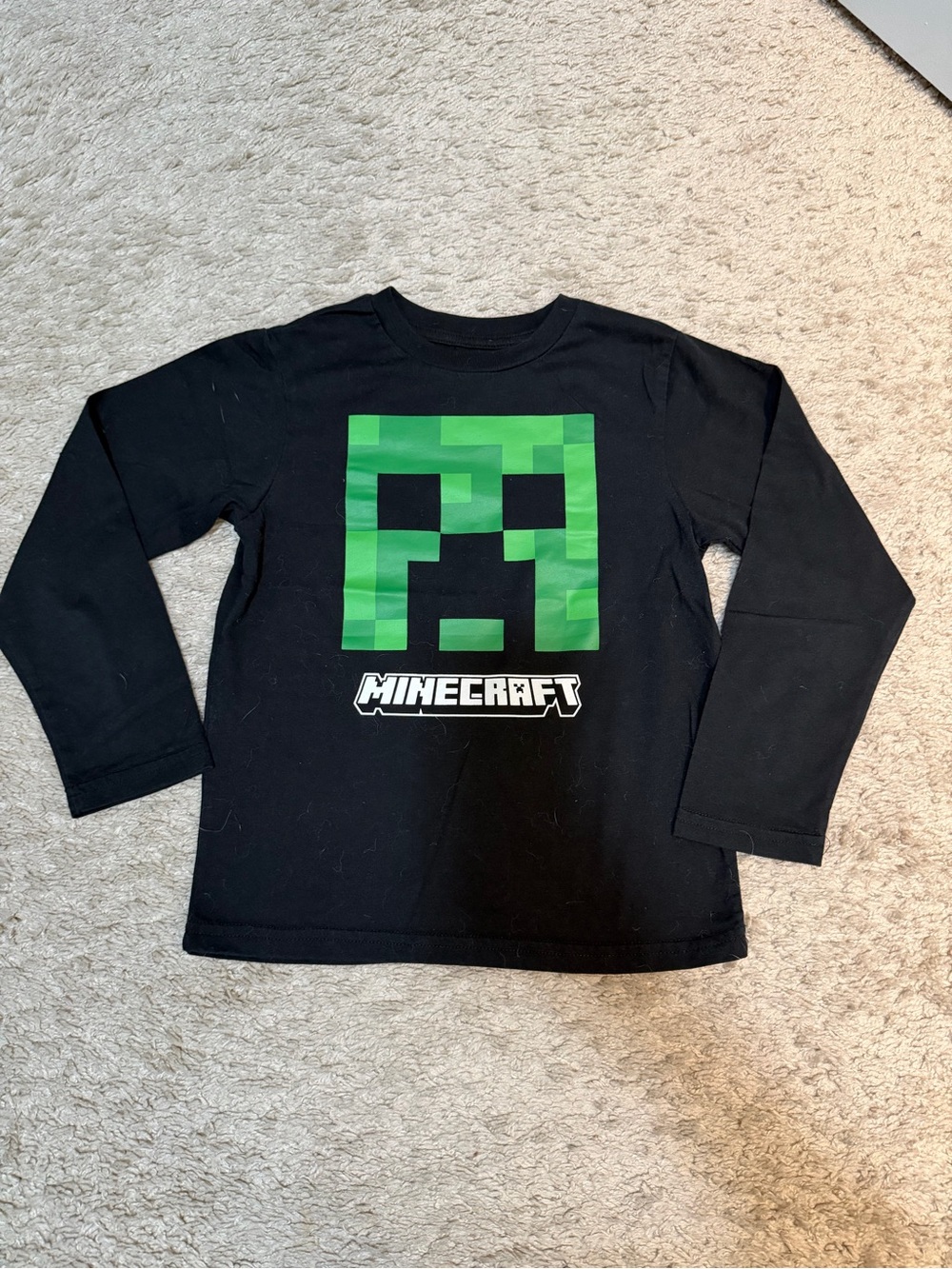Minecraft Long-Sleeve Tee with Creeper